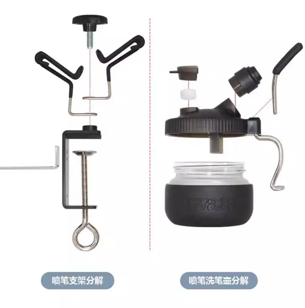 ANEST IWATA CL300 UNIVERSAL SPRAY OUT POT & AH400 UNIVERSAL AIRBRUSH HOLDER