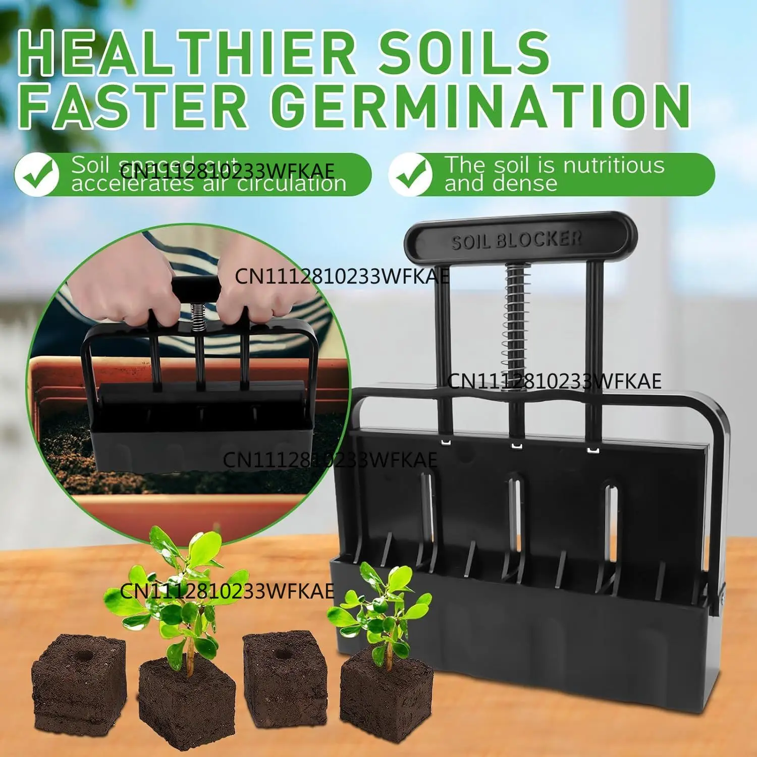 Garden Block Maker Handheld Block Mold Garden Sowing Starter Manual Soil Block Machine
