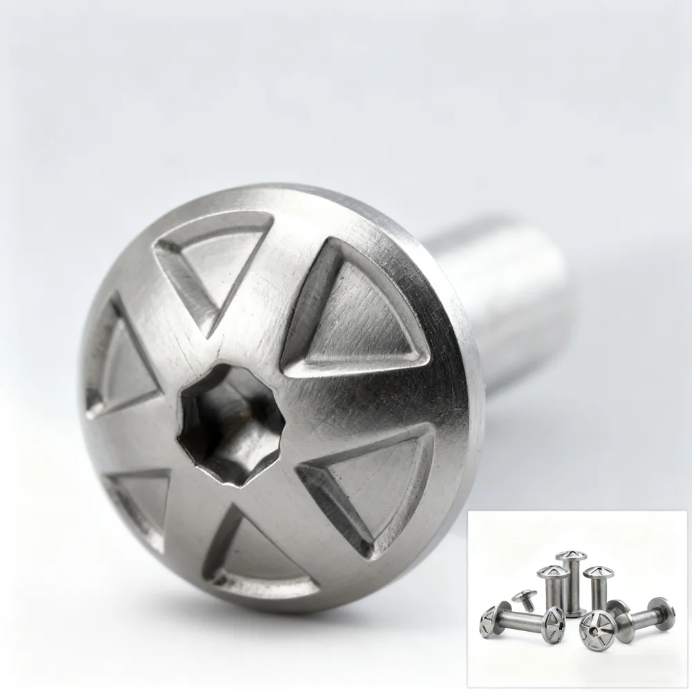 10PCS Steel Umbrella Pattern Hexagon Socket Screw 5MM 6MM Diameter For Handmade Knife Handle Rivet Knife Produce