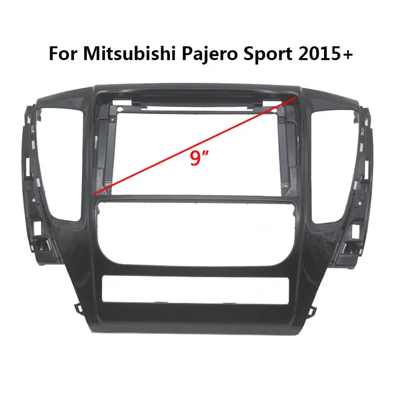 Car Radio Fascia For Mitsubishi Pajero Sport 2015 2016 2017 2018 2019 Video Audio Player Dash Panel Frame Mount Kit