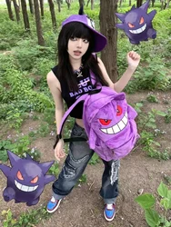 Pokemon Gengar Y2k Backpack Men Women Mobile Coin Purse Children Toy Doll Christmas Phone Key Storage Bag Birthday Present