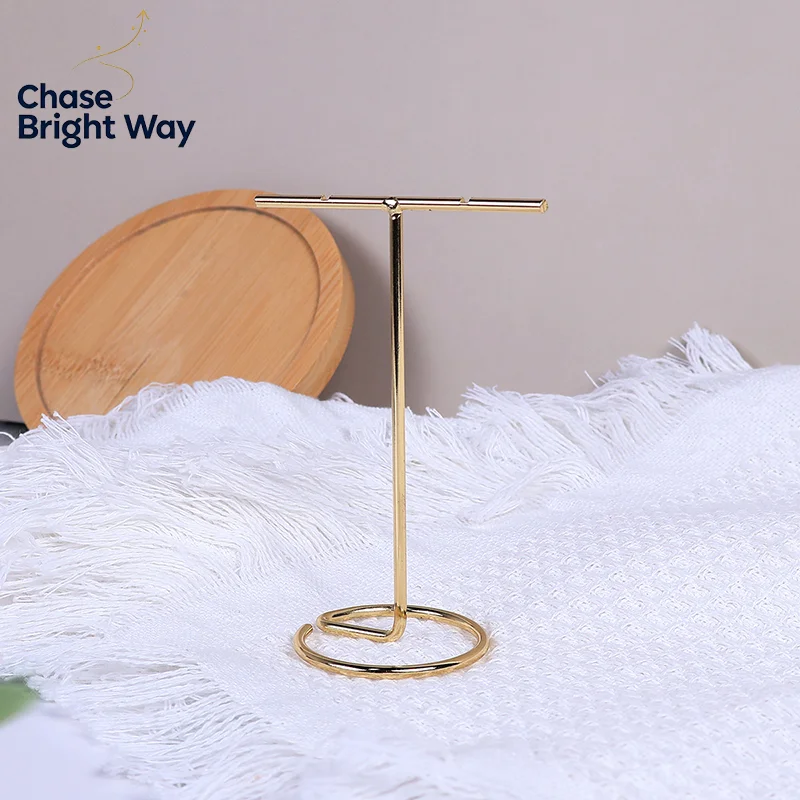 Jewelry Display Rack Metal T-shaped Earrings Necklace Storage Holder Stand Show Charms Universal Professional Showcase