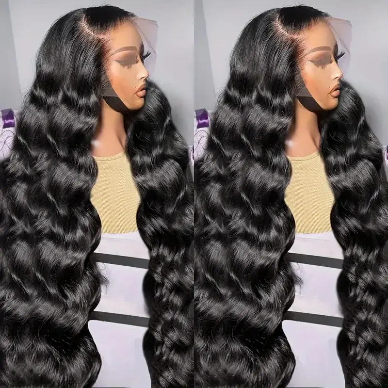 Rosabeauty 13X4 Body Wave HD Transparent Lace Front 13X6 Lace Frontal Human Hair Wigs 5x5 Glueless Water Wave Wigs 250 Density