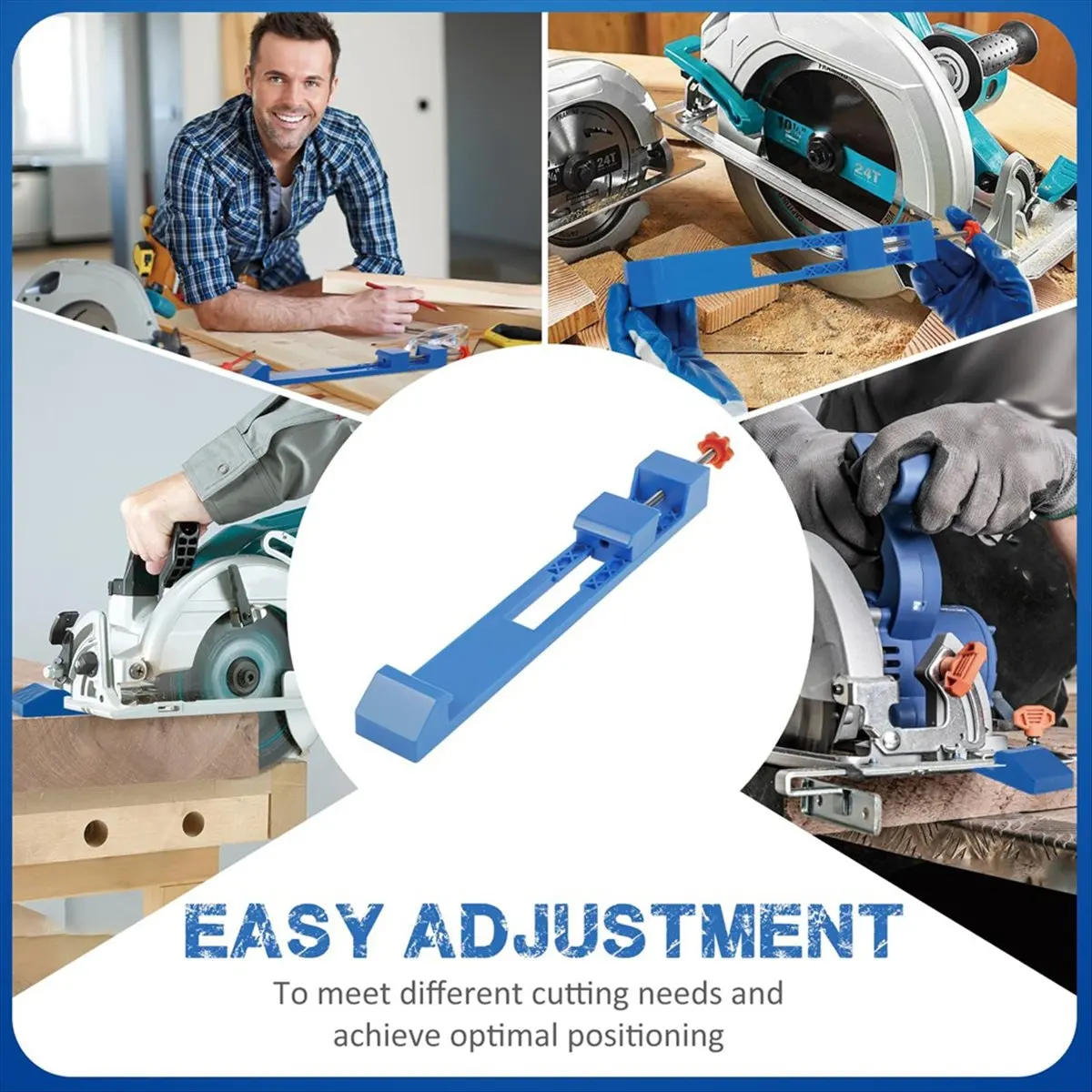DT35BG Adjustable Cutting Machine Base Guide, Electric Circular Saw Milling Positioning Clamp Wood Cutting Guide