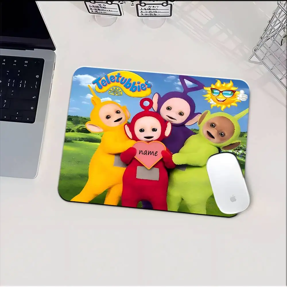 Classic Cartoon Teletubbies Mousepad Small LockEdge Mouse Pad For Gamers Computer Desk Pad Rectangular Anti-slip Rubber