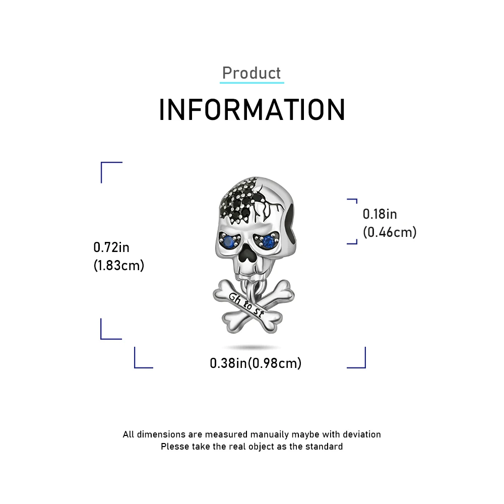Ahthen 925 فضة رائجة البيع الخرز الجمجمة استرخى سحر صالح ثعبان سلسلة أساور القلائد للنساء صنع المجوهرات #2