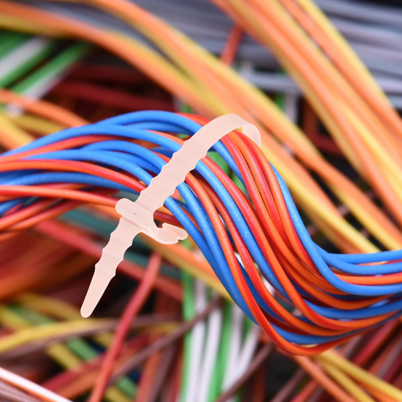 

10Pcs 180Mm Extended Silicone Zip Ties Reusable Rubber Cable Organizer Elastic Straps for Home Office Electronics Wire