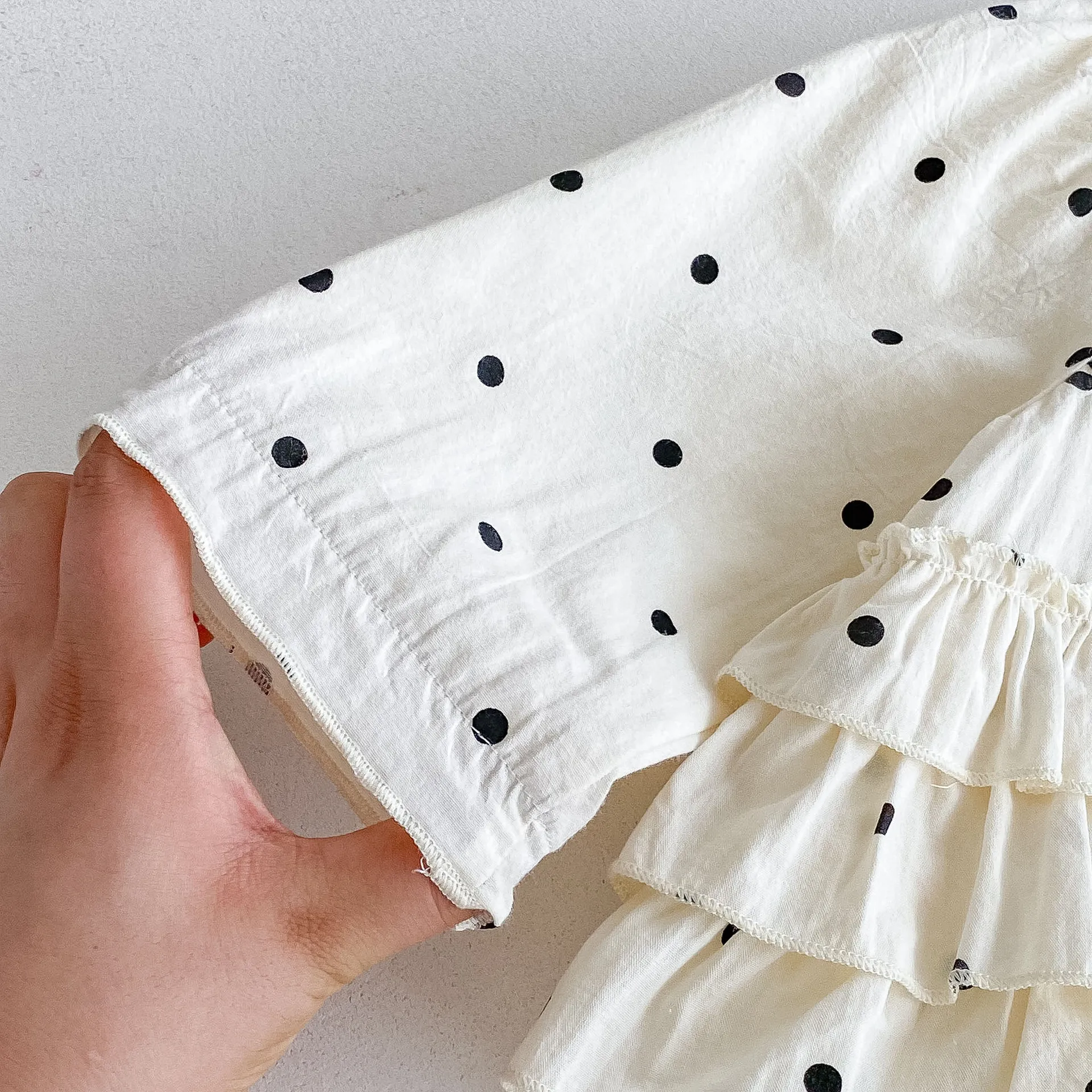2026 Herbst Prinzessin Baby-Body mit Polka-Dots, Rüschen und Peter-Pan-Kragen, Kleinkind-Einteiler mit Langen Ärmeln, Weiche Babykleidung für Mädchen – Detail 10