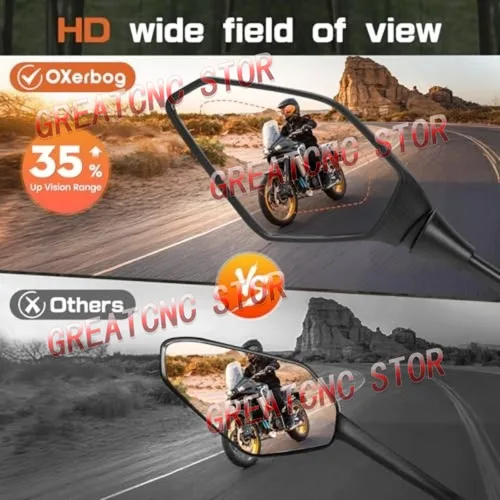 Imagen 2 del producto Espejos retrovisores izquierdo y derecho para motocicleta LONCIN Voge LX500R 300AC 300R 650DS 500DS DS525X 525DSX