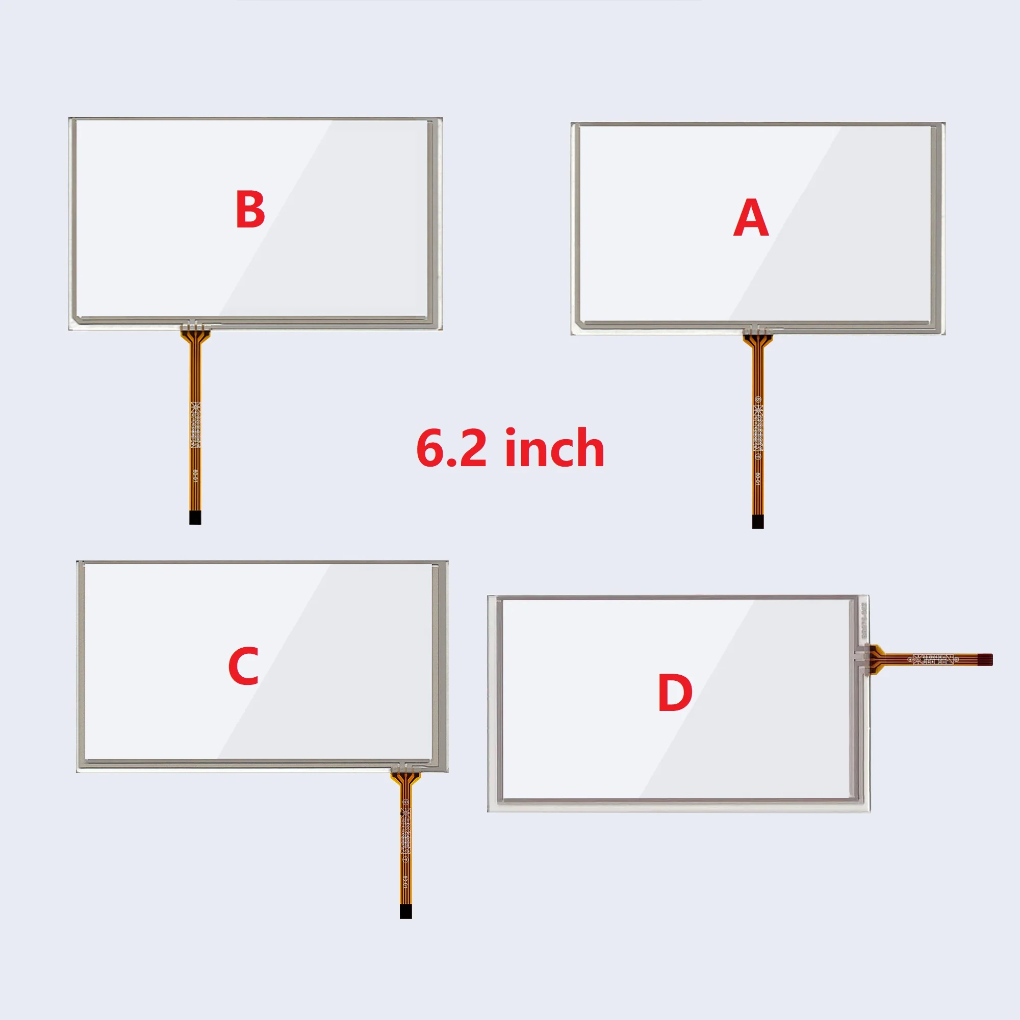 10PCS New Touchpad 6.2 Inch 4-Line 155*88 For HSD062IDW1 A01 TM062RDH03 PW062XS1 AT065TN14 Touch Screen Digitizer Glass 155X88mm