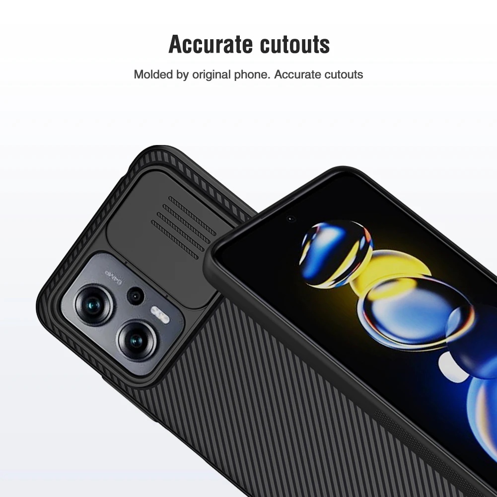 Nillkin-case para xiaomi redmi note 11 pro, capa de proteção de telefone móvel com lente deslizante, criativo, para redmi note 10 pro max 11s