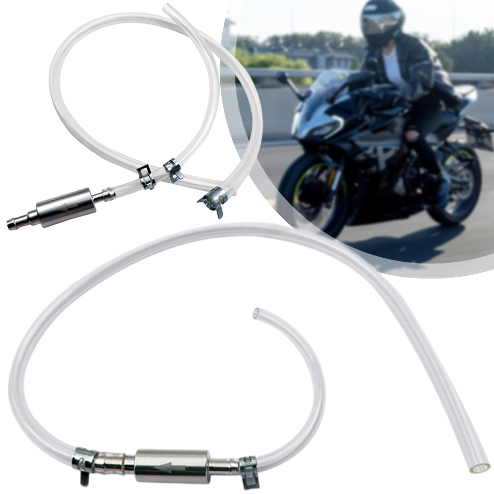 Brake Bleeder Hose One-Way Check Valves Tube Bleeding Tool Kit For Motorcycle-Clutch Motorcycle Brake Bleeder Kit