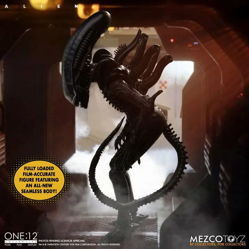 En Stock Original MEZCO ONE: 12 coletivo ALIEN Big Chap Alien 1/12 modelo de figura de acción juguetes regalos
