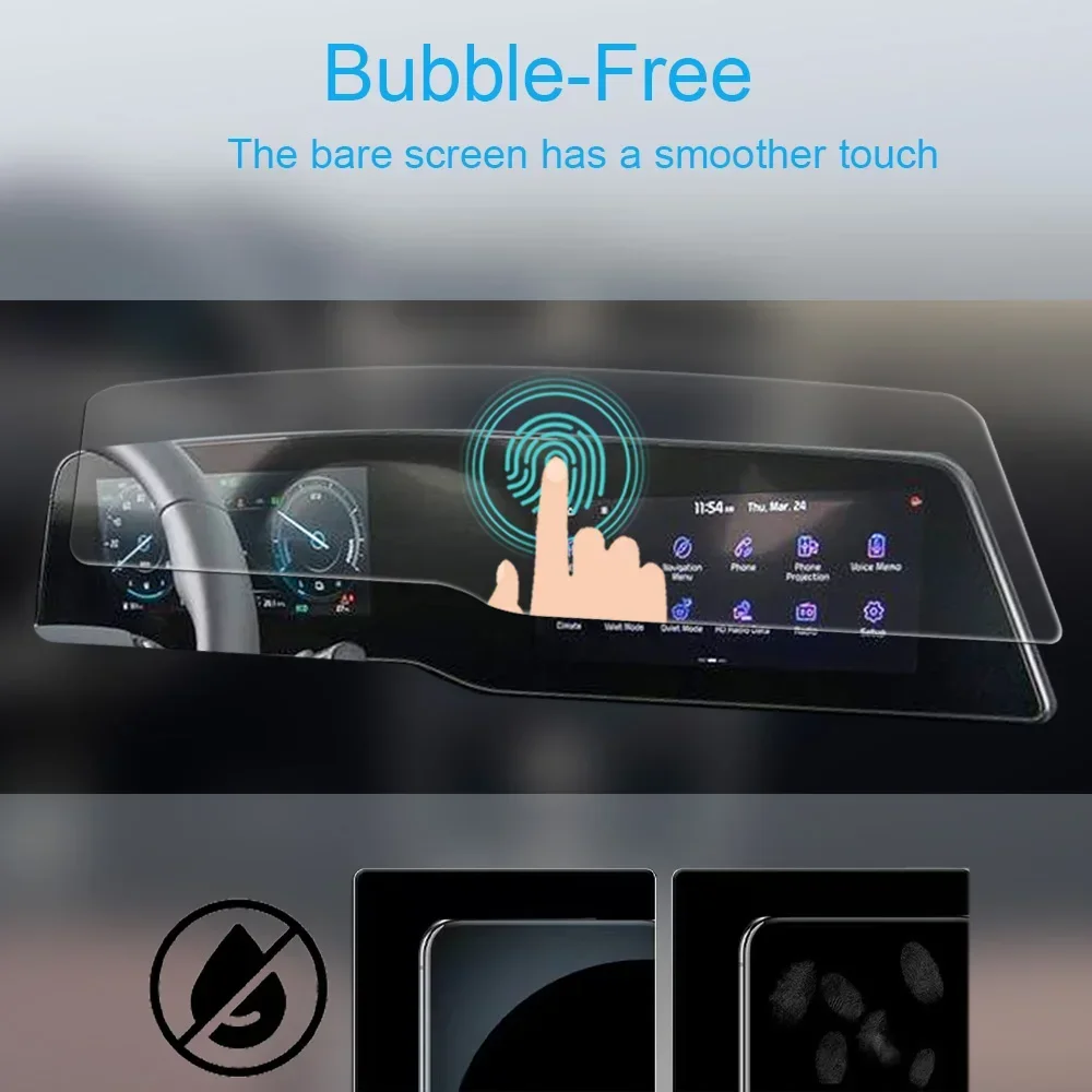 MUQSHI LCD screen Anti fingerprint matte PPF TPU film Car navigation screen protector film Accessories For KIA Niro SG2 22-2024