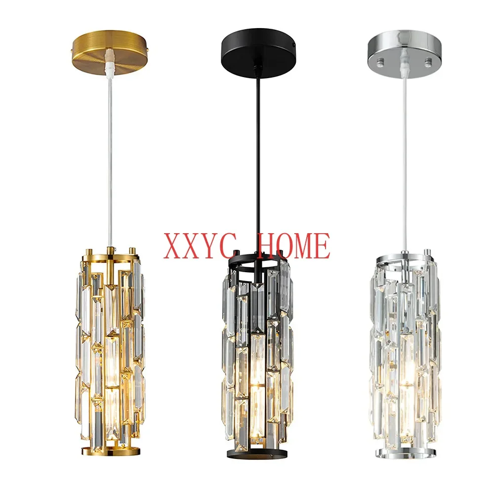 

Crystal Restaurant Chandelier American Kitchen Island Chandelier Black Three-Head Chandelier Zhongshan Ancient Town Lamps