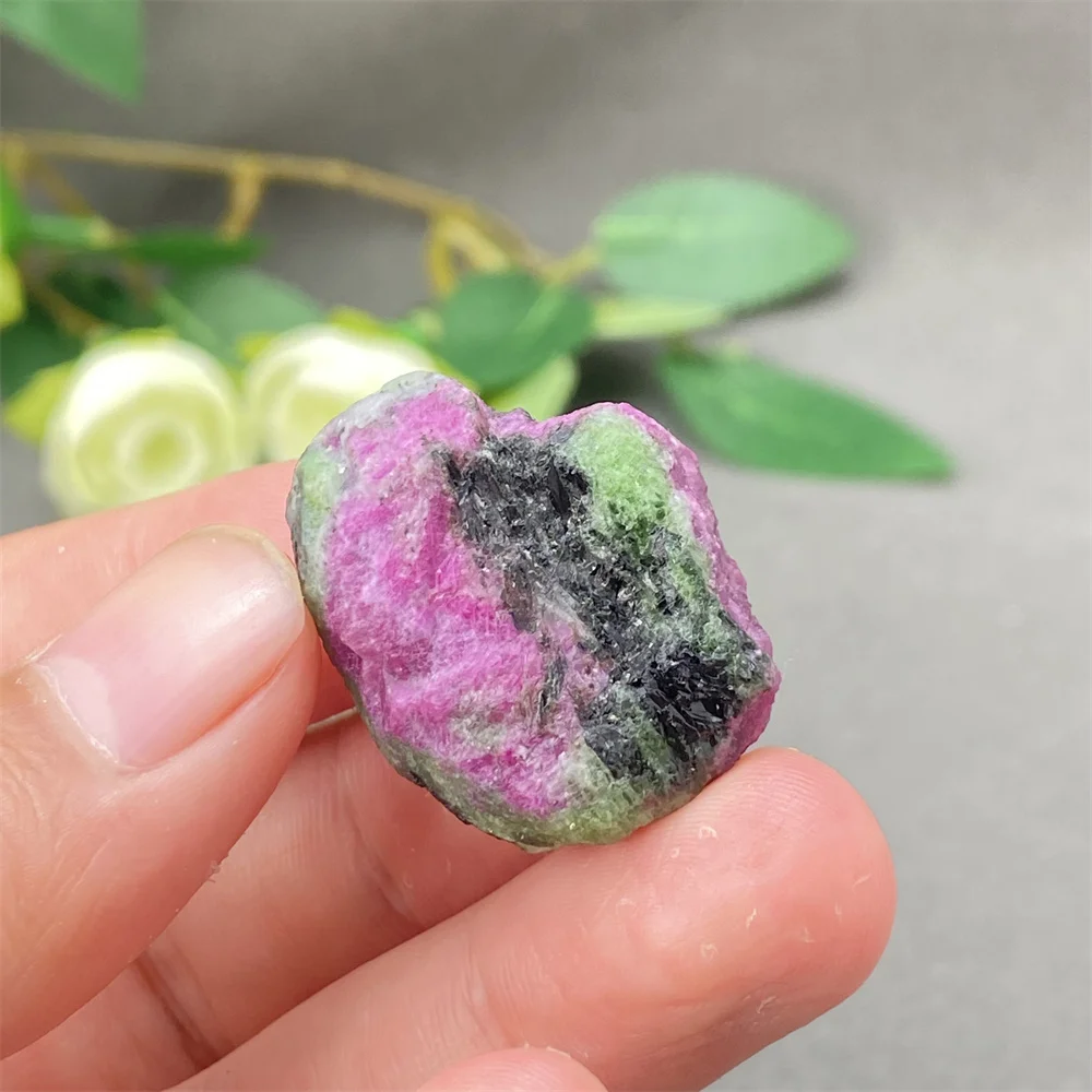 Natural Ruby Zoisite Raw Stones Red Green Treasure Gemstone Healing Crystal for Meditation Reiki Healing Gift