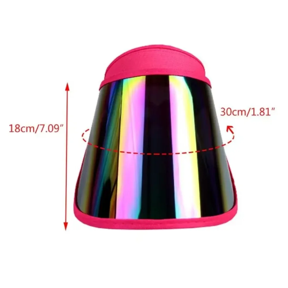 New Candy Color Sun Hat PVC Plastic Anti-UV Sunshade Cap Face Cover