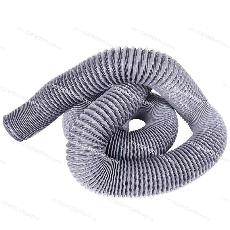 Ventilation fume steel wire telescopic hose high temperature resistant gray nylon cloth exhaust