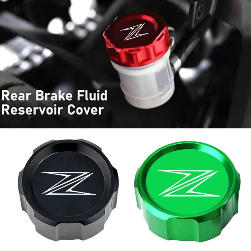 Rear Brake Fluid Reservoir Cover Cap For Kawasaki Z900 Z650 Z750 Z400 Z800 Z1000 Ninja 400 650 300 ZX6R ZX10R