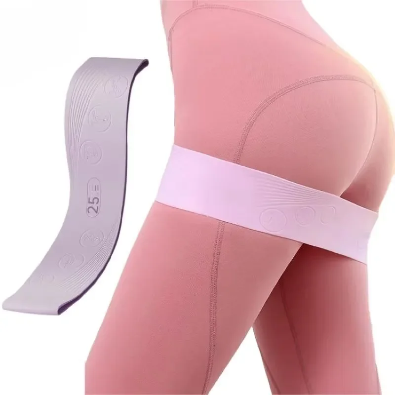 1Pcs Wide Resistance Band Antislip Exercise Guide Durability Silicones Various Resistance Level Strength Training for Woman