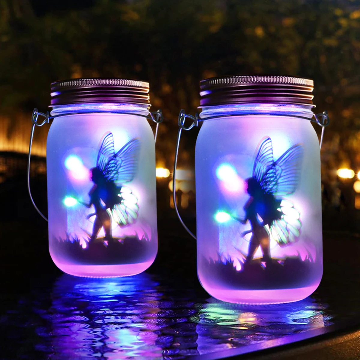 

Рождественский солнечный фонарь Mason Jar Lights Солнечные сказочные подвесные фонарики для наружного двора, лужайки, сада, декор, банка, светильник для рождественского подарка