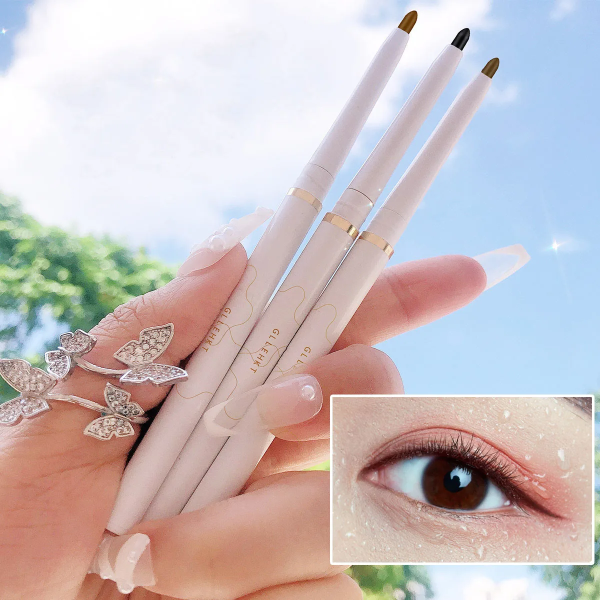 Waterproof Brown Ultra-thin Eyeliner Gel Pencil Quick Dry Smooth Eye Liner Long Last Lower Eyelash Pen Korean Makeup Cosmetics