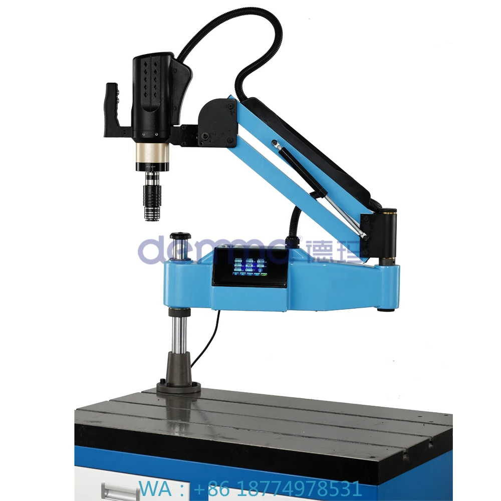 Tapping Screw Thread with Servo Motor for Tapping Screw Thread M3-M16 Vertical Flexible Arm CNC Servo Bench Drilling Machine