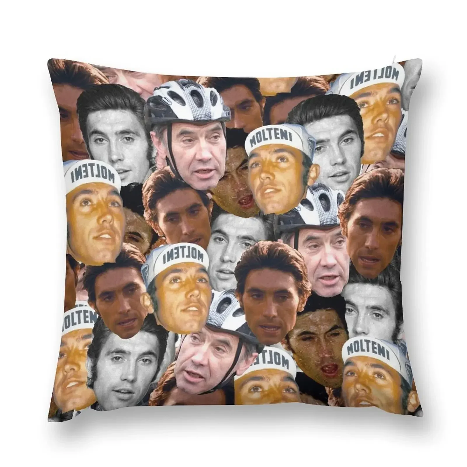 Eddy Merckx - professional road racing cyclist face pattern Throw Pillow bed pillows Christmas Pillow Covers pillow