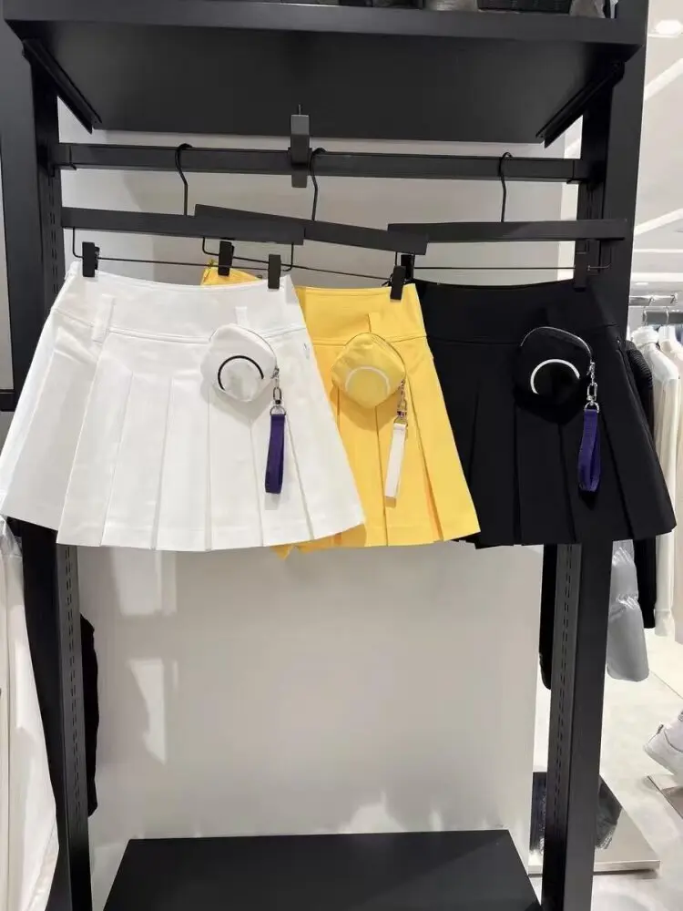 

Новая женская юбка для гольфа А-силуэта: скромная плиссированная юбка для спорта и повседневной носки, юбка миди с высокой талией