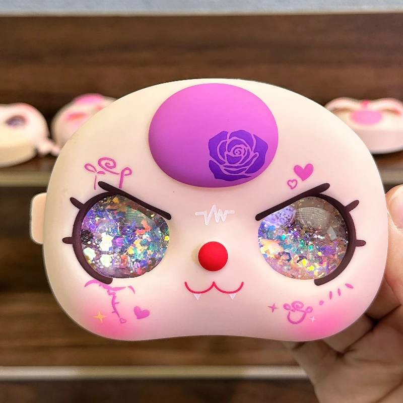 400% Baby Three Quicksand Eyes New High-Quality Hand-drawn designs Vinyl Face Shell Purple Rose Bangs Exquisite Doll Accessories view 5
