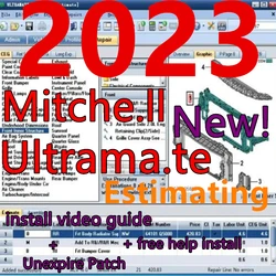 2024 Hot Sell, Mitchel Ultra mate 2023,07 komplette erweiterte Mitche l Schätzung System Patch für nicht ablaufende Installation Video Guide