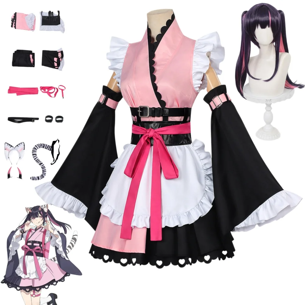 

Cosmic Princess Kaguya Noi Komazawa Cosplay Costume Noi Komazawa Tail Headwear Synthetic Wig Maid Outfit Party Carnival Costume