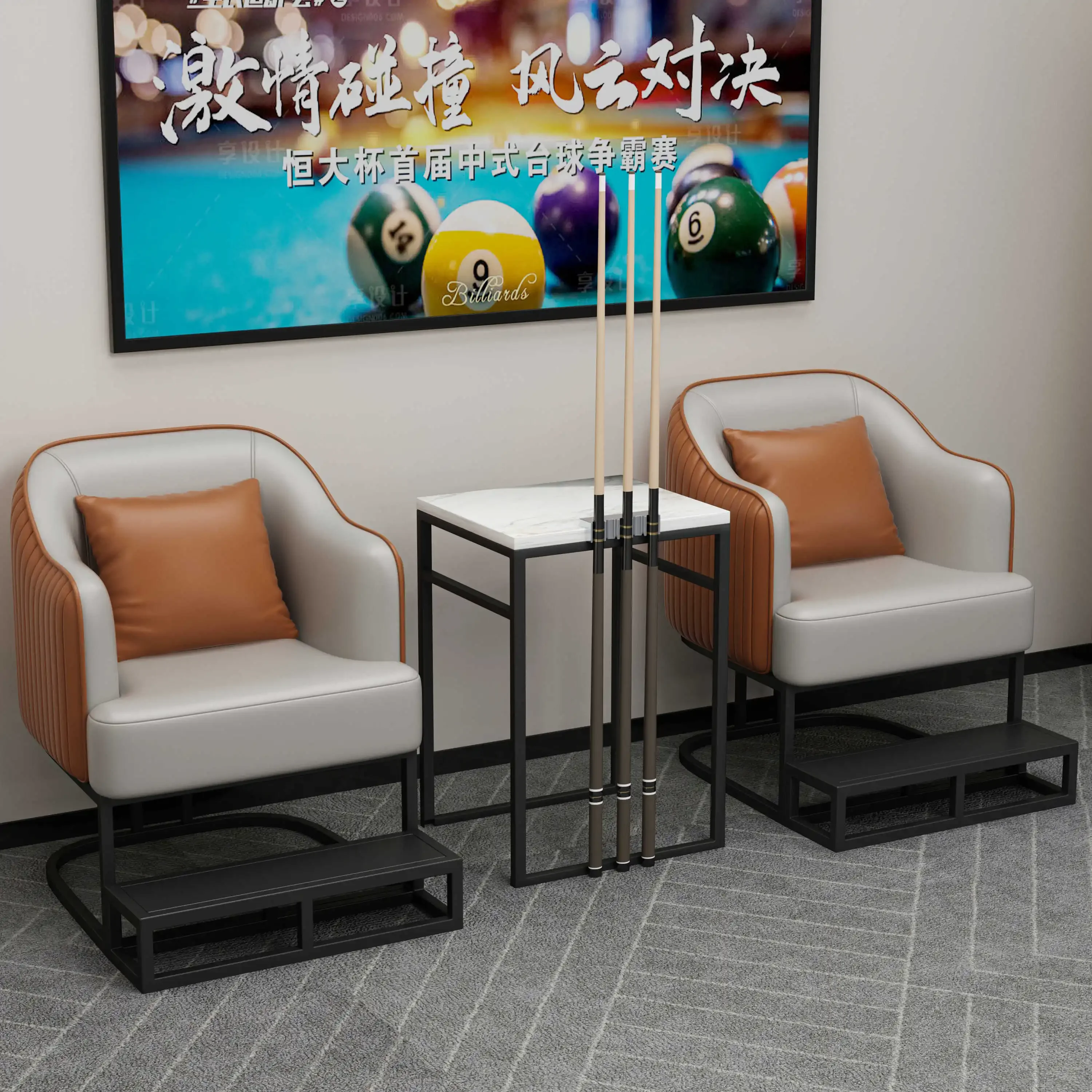 Billiard hall special viewing chair leisure table chair billiard sofa card seat chair viewing room billiard