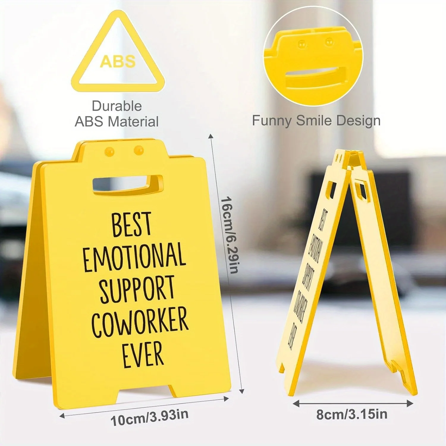 Best Emotional Support Coworker Ever Desk Sign-Funny Gifts for Coworkers, Friends, or Team Members| Cute Office Decor | Co Worke