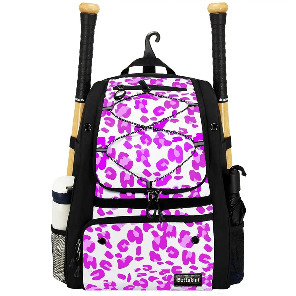 

Youth Baseball Bag with Vented Shoe Compartment, Softball Bat Bag for Batting Mitten, Helmet, Teeball Gear - Adult Boys Girls