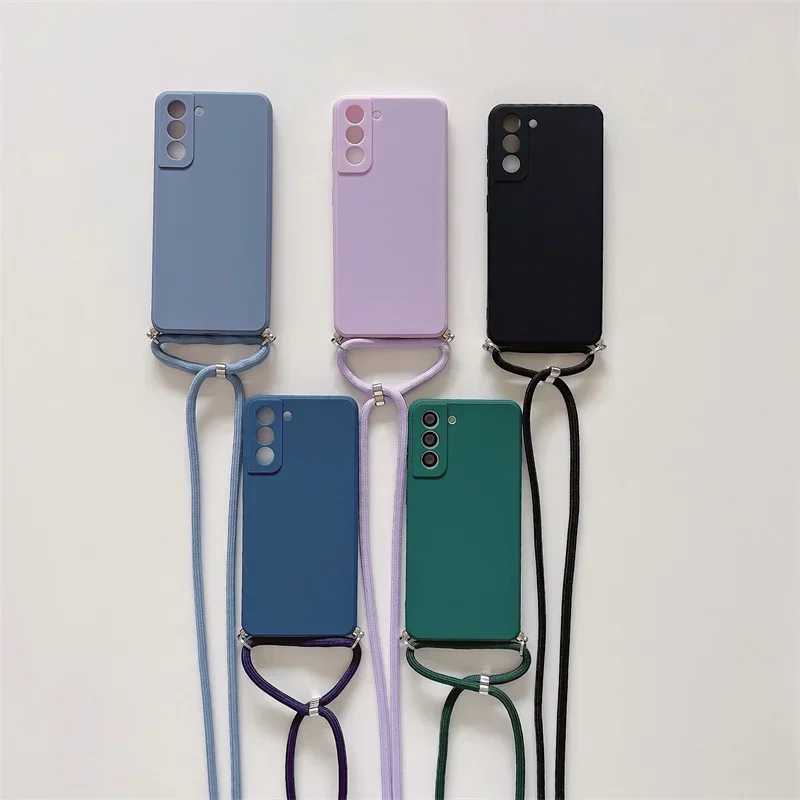 Crossbody Lanyard Case For Samsung Galaxy A55 A35 A25 A15 A05 A05S A54 A14 A34 A24 A04E A04 A13 A33 A53 A23 A03 A03S Soft Cover