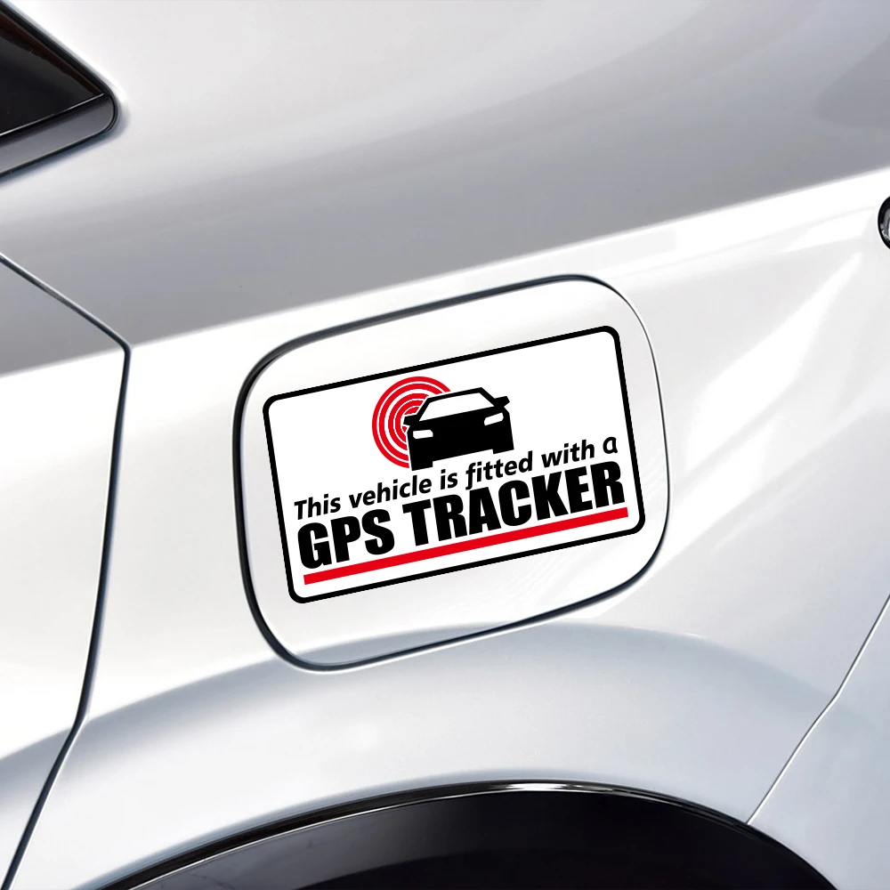 GPS Tracker Fitted Warning Sticker Decal Safety Sign Car Vinyl Stickers Auto PVC Sticker Waterproof Car Exterior Accessories