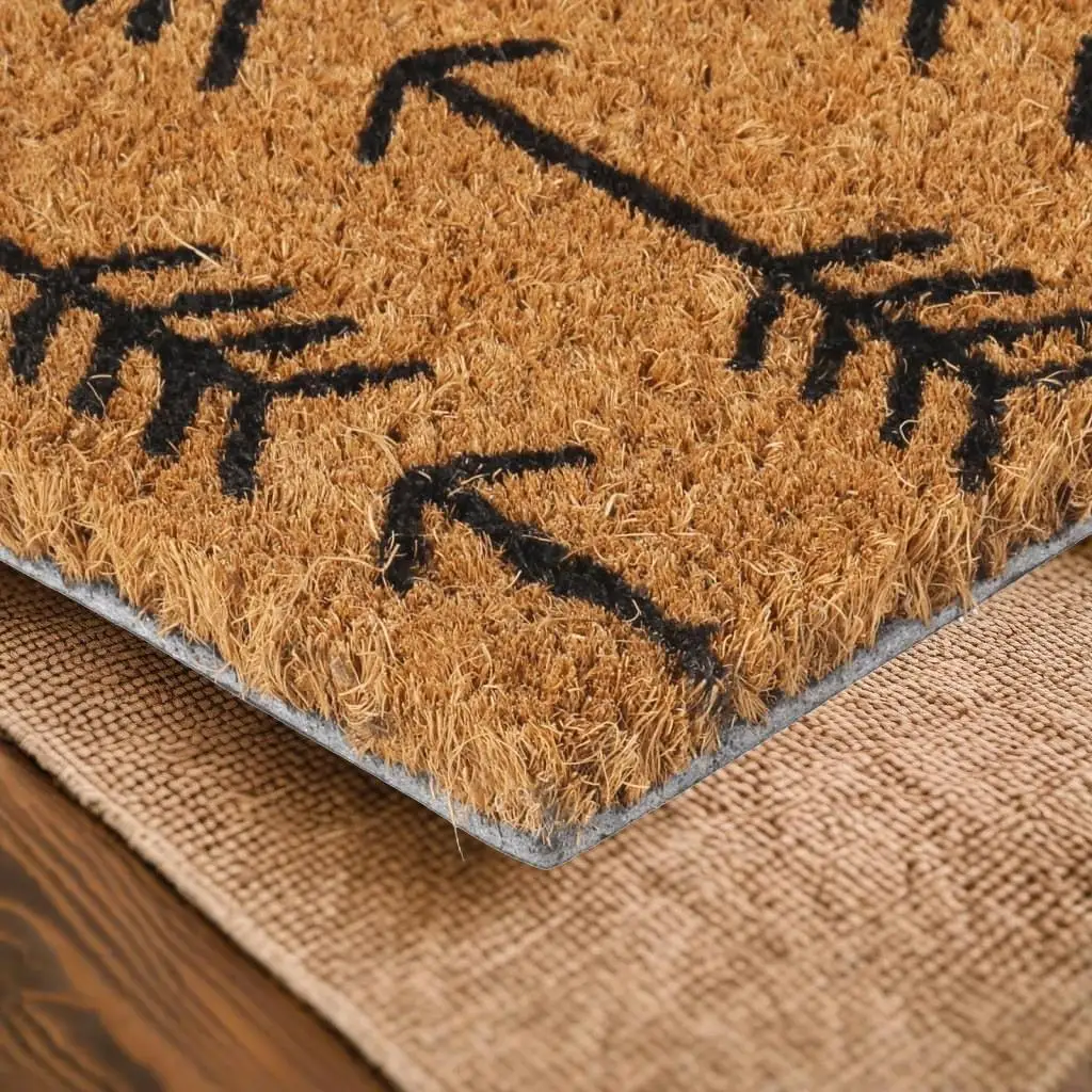 Natural Tufted Coir Door Mat 45x75 cm - Durable & Stylish Entryway Rug