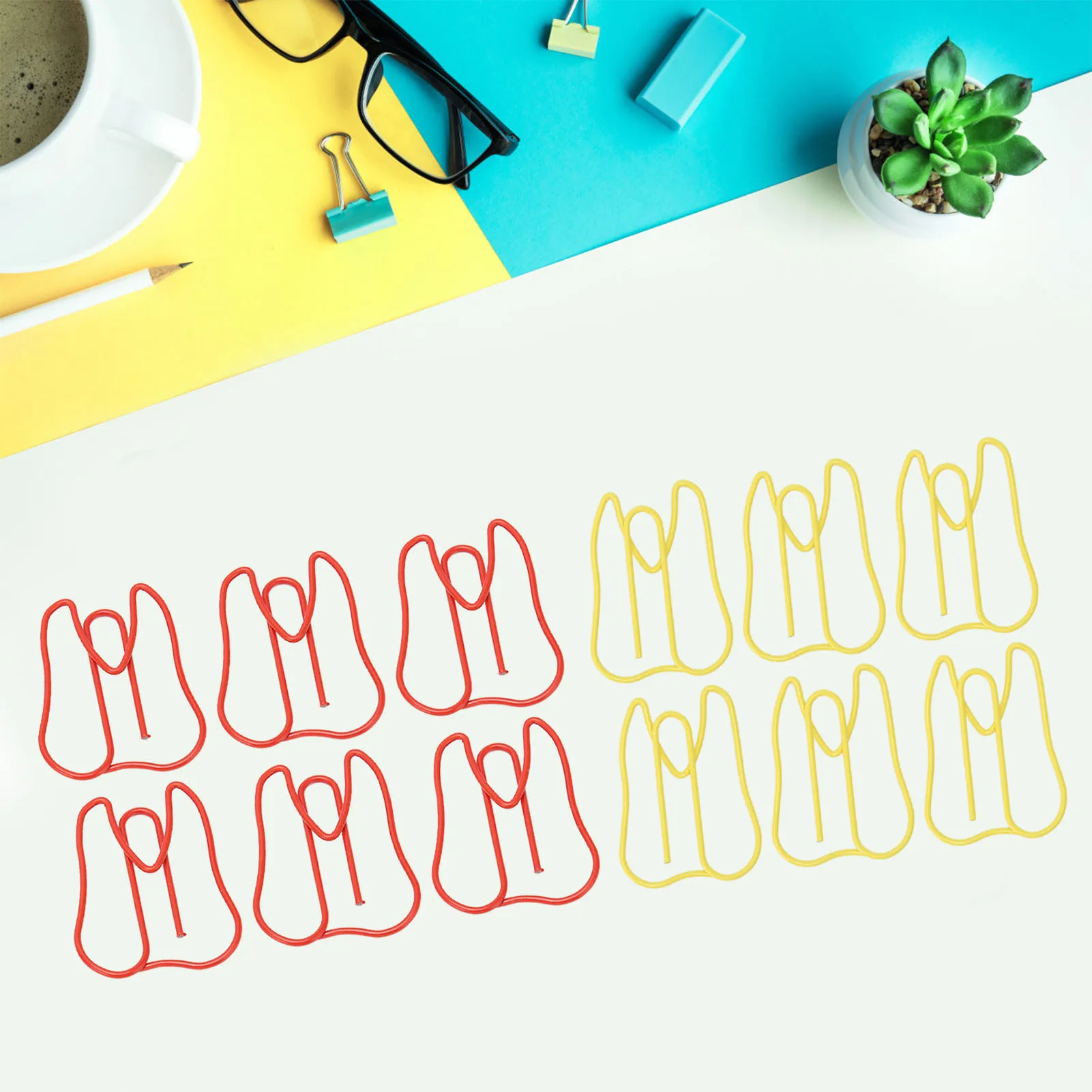 Shaped Paper Clips Metal Lightweight Slip Resistant Electroplating Process Multifunctional Cute Paper Clips for