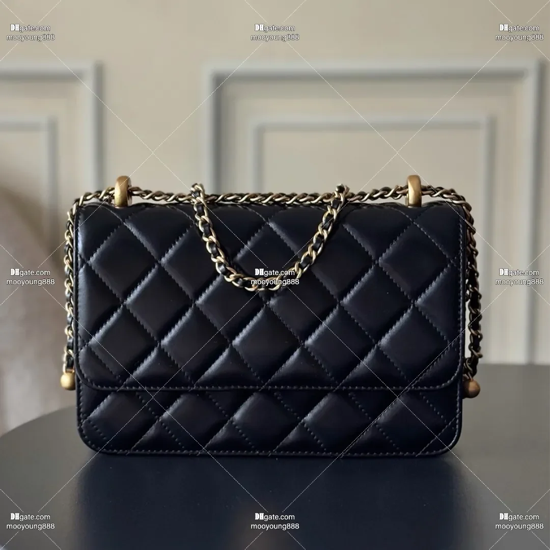 

wholesale price 12A Upgrade Mirror Quality Flap Bag 19cm 22cm Quilted Calfskin Leather Handbags for Women