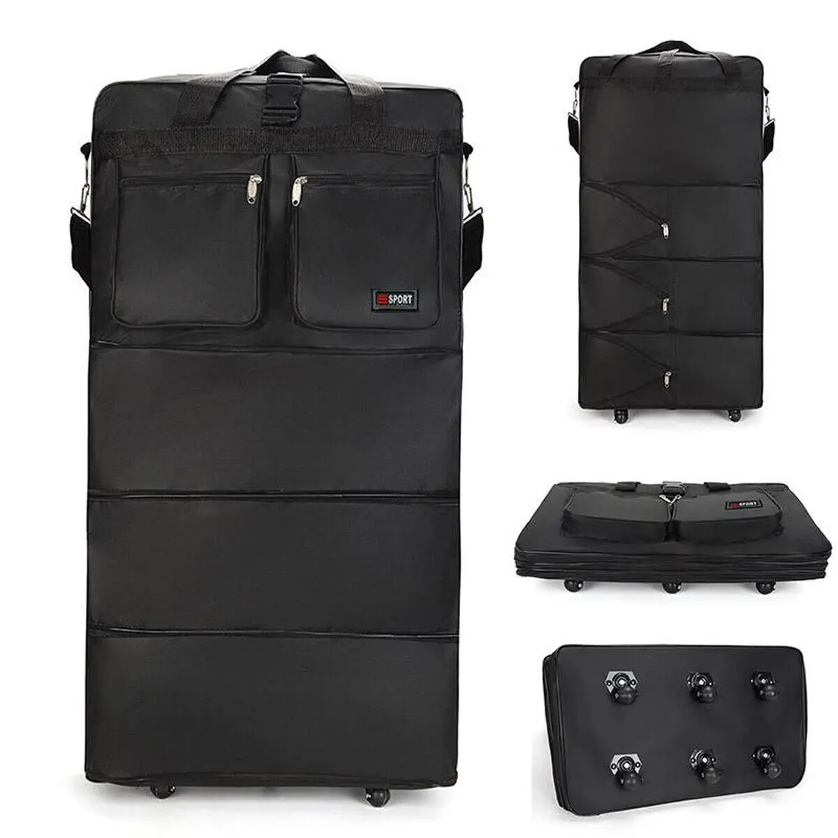 Large Capacity Suitcase Folding Lage Aviation Approved Travel Bag With Wheels