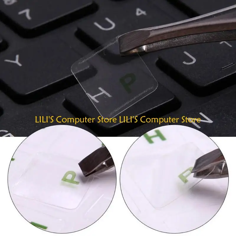 

A52B Super Durable Russian Keyboard Stickers Waterproof for Laptop PC 2pcs
