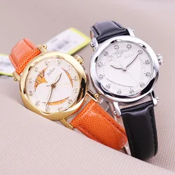 Julius Lady Women's Watch Japan Quartz Hours Fine Fashion Clock Bracelet Real Leather Hollow Heart Girl Birthday Gift No Box