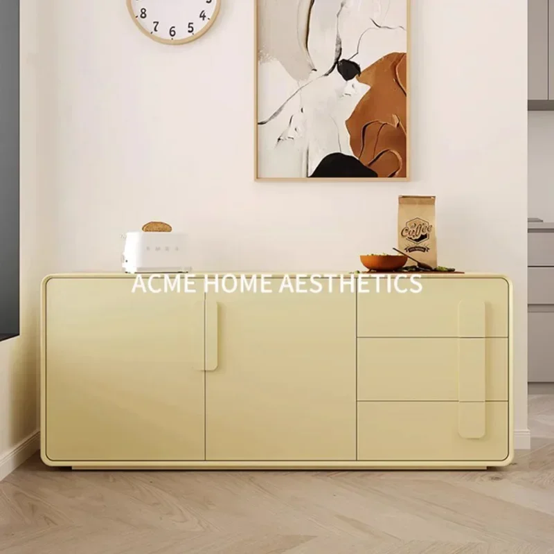 Multipurpose Showcase Cabinet Modern Cream Storage Drawers Cabinet Display Organizer Mueble Almacenaje Sala Wood Furniture