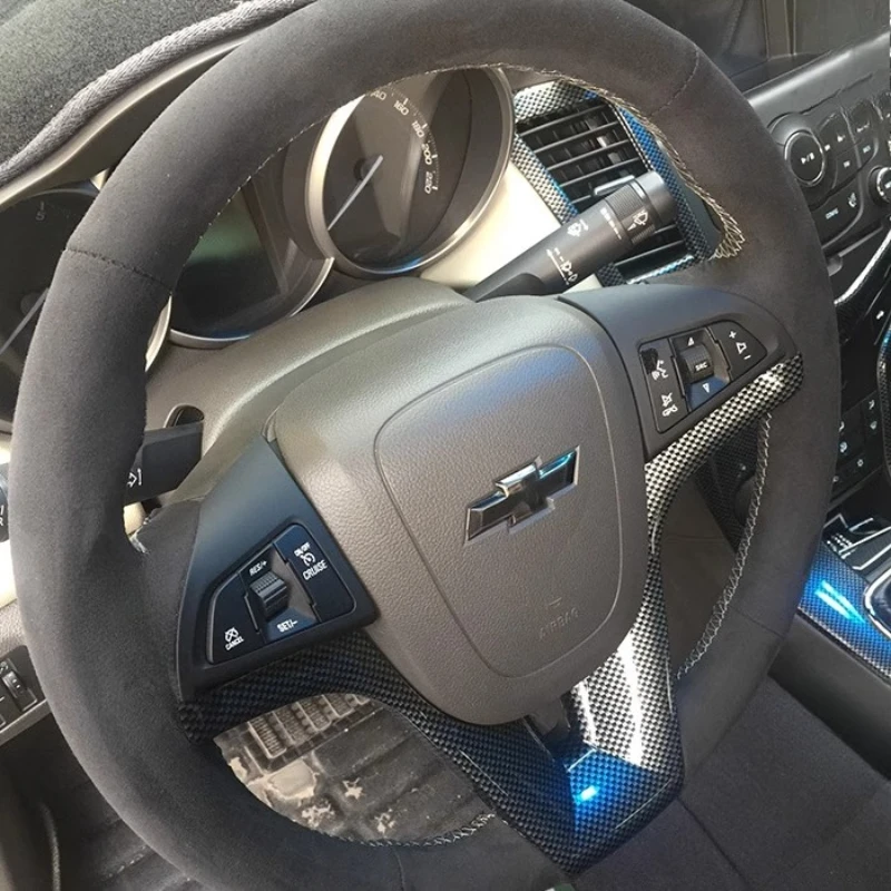 

Для Chevrolet Cruze Hatchback Sedan 2009-2014 Нескользящий замшевый чехол на руль автомобиля сшитый вручную