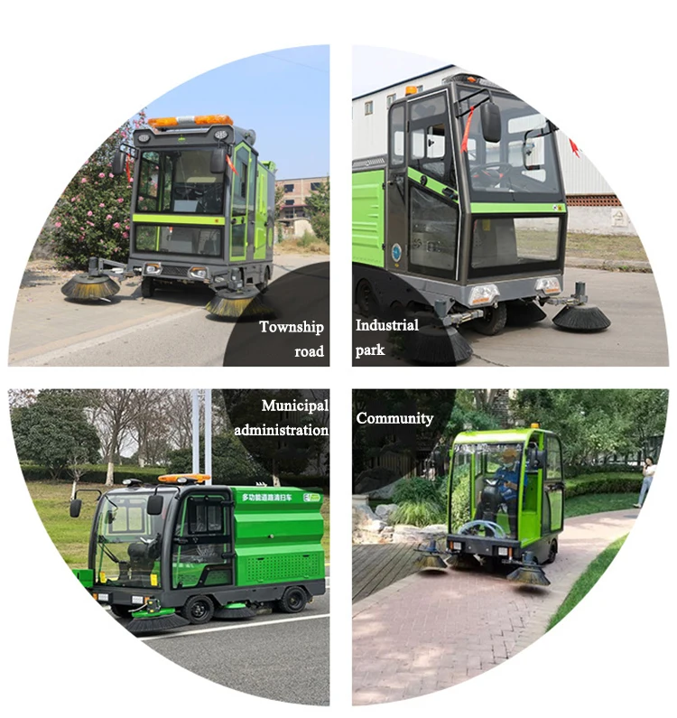 ركوب قوي على آلة كنس الأرضيات للتضاريس الخشنة والمناطق الصناعية الخارجية