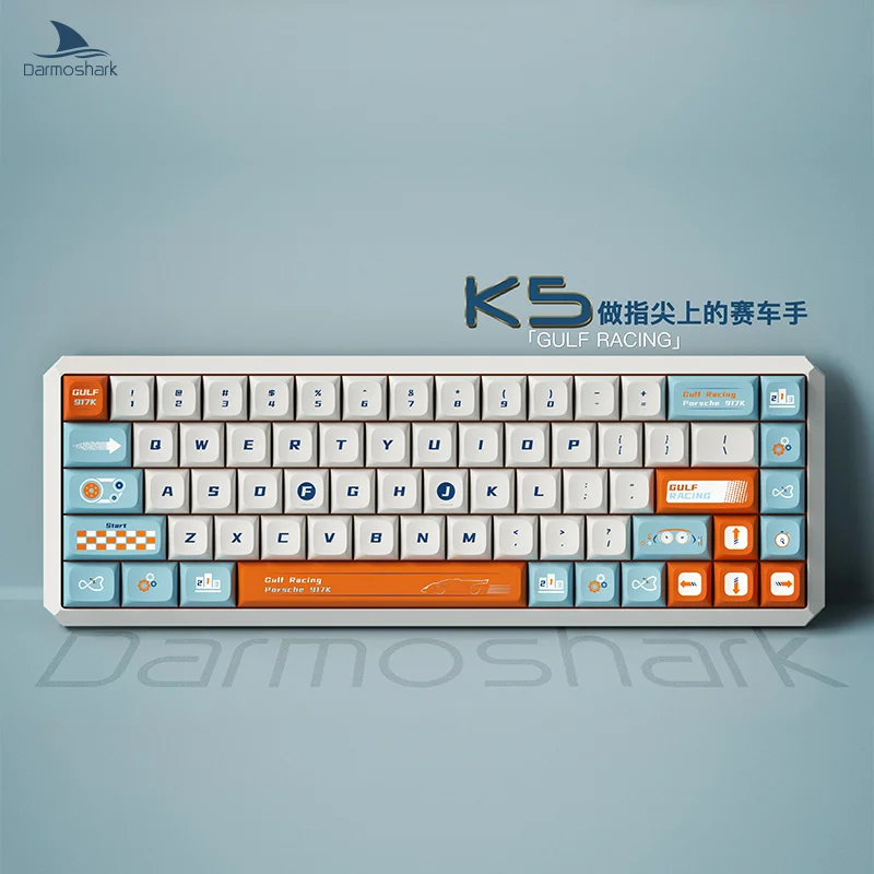 Darmoshark K5 2.4g Wireless Dual-Mode Mechanical Keyboard 68 Key Pbt Ball Cap Full Key Hot Swappable Portable Office UseKeyboard