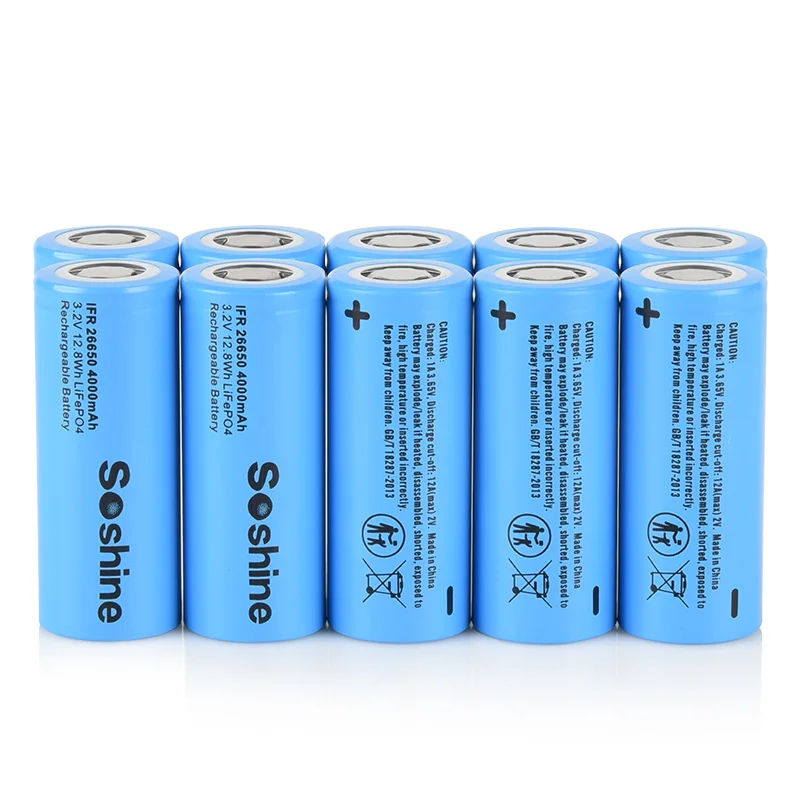 Soshine 3.2V 4000mAh akumulator LiFePO4 26650 baterie 4000mAh 26650 bateria do latarki laserowej zabawki zdalnie sterowane helikopter