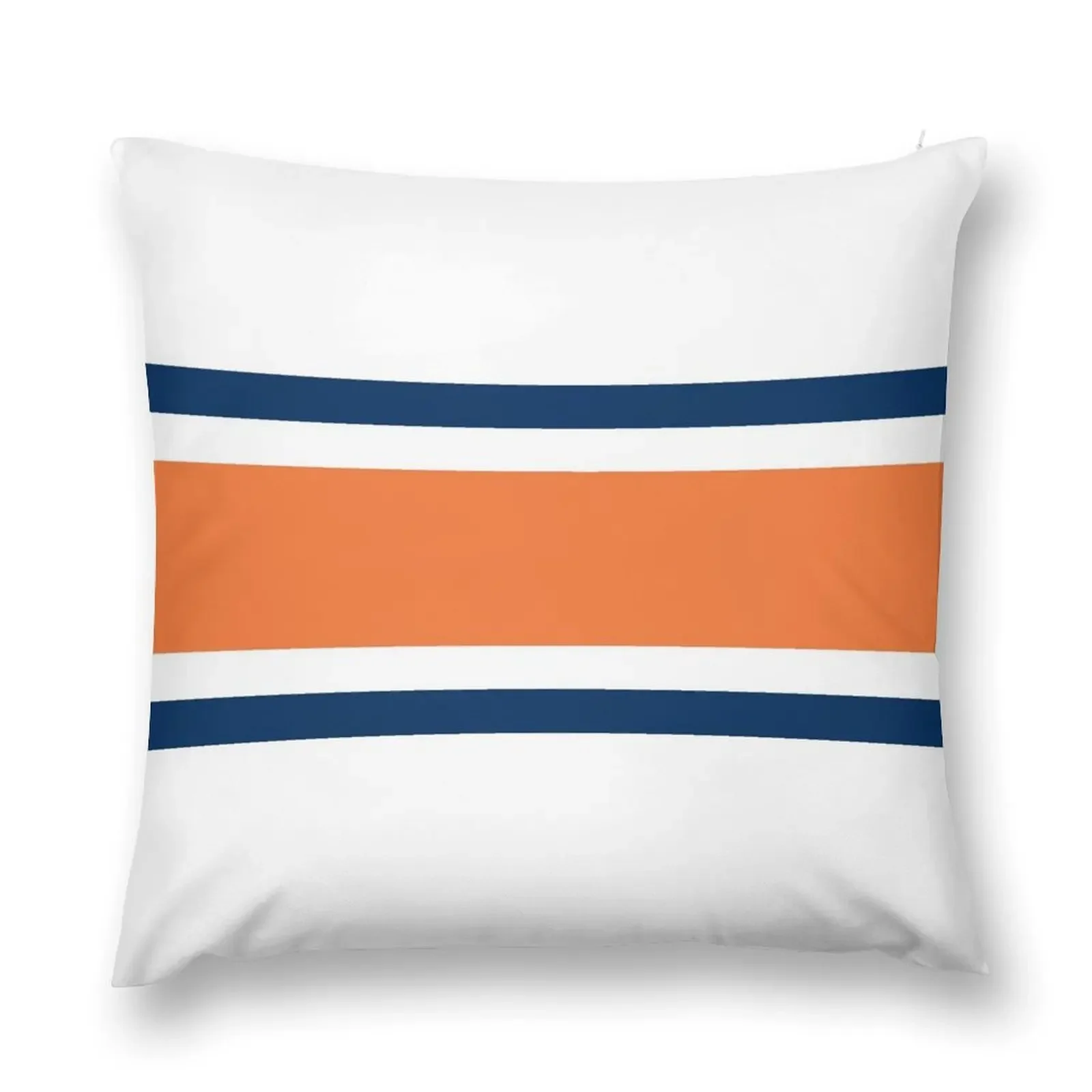 

Orange, Navy, & White Power Stripe Throw Pillow Christmas Pillow New year Sofa Cover pillow