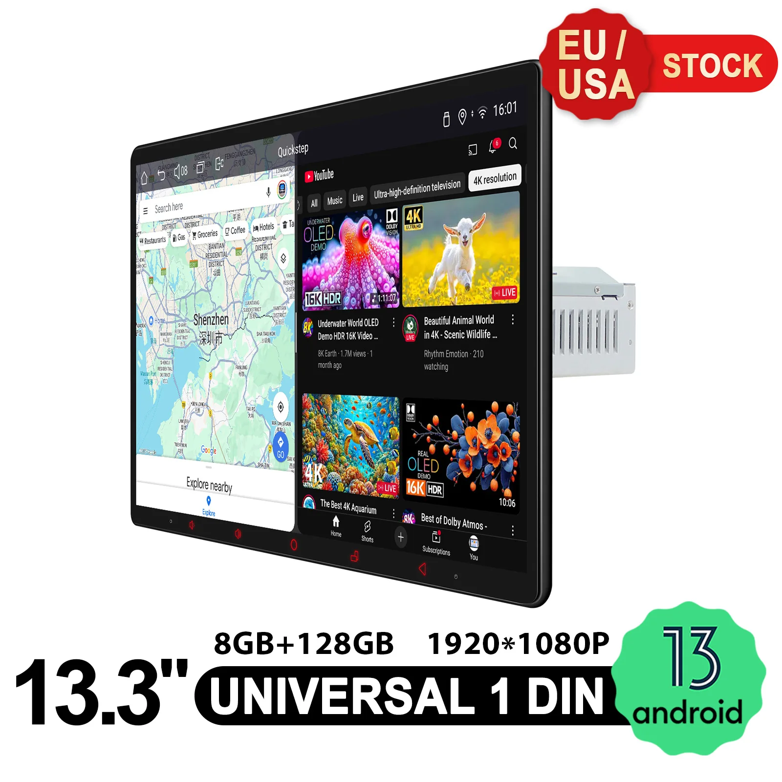 JOYING 13.3 Inch Android 13.0 Car Stereo Head Unit Wireless Apple CarPlay & Android Auto FM Radio EU/US Warehouse Fast Delivery